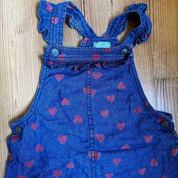 Max Studio heart ruffle jean skirt jumper SIZE 5T - Picture 2 of 5